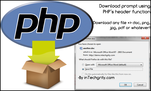 download prompt using PHP