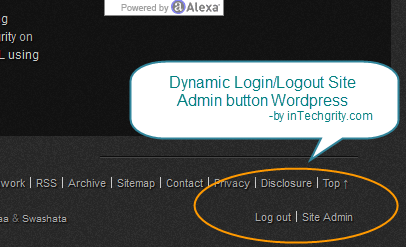 dynamic login logout button wordpres
