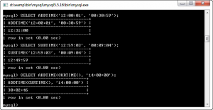 MySQL ADDTIME and SUBTIME