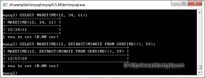 Using MySQL MAKETIME
