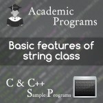 manipulating string objects using string class