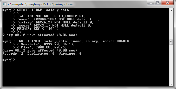 Mysql decimal vs float