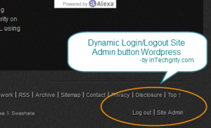 dynamic login logout button wordpres
