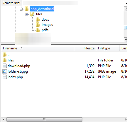 php file structure for download.php