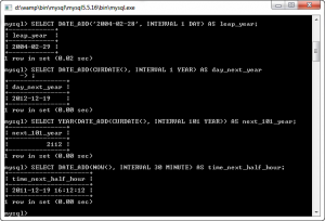 MySQL DATE_ADD example