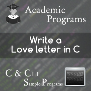Love letter in C