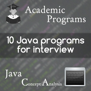 10 java programs for technical interview